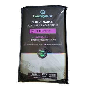 BEDGEAR  Performance Mattress Encasement - WHITE SIZE QUEEN